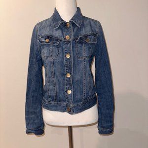 J. Crew distressed denim jacket size small style#51700